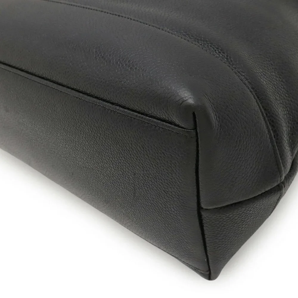 CHANEL Black Caviar Leather Logo Shoulder Bag - Picture 4 of 10